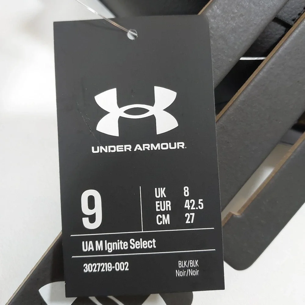 Under Armour Men's UA Ignite Select Slides - Black / Black-‎ Size 9 *NEW w/ Tag*
